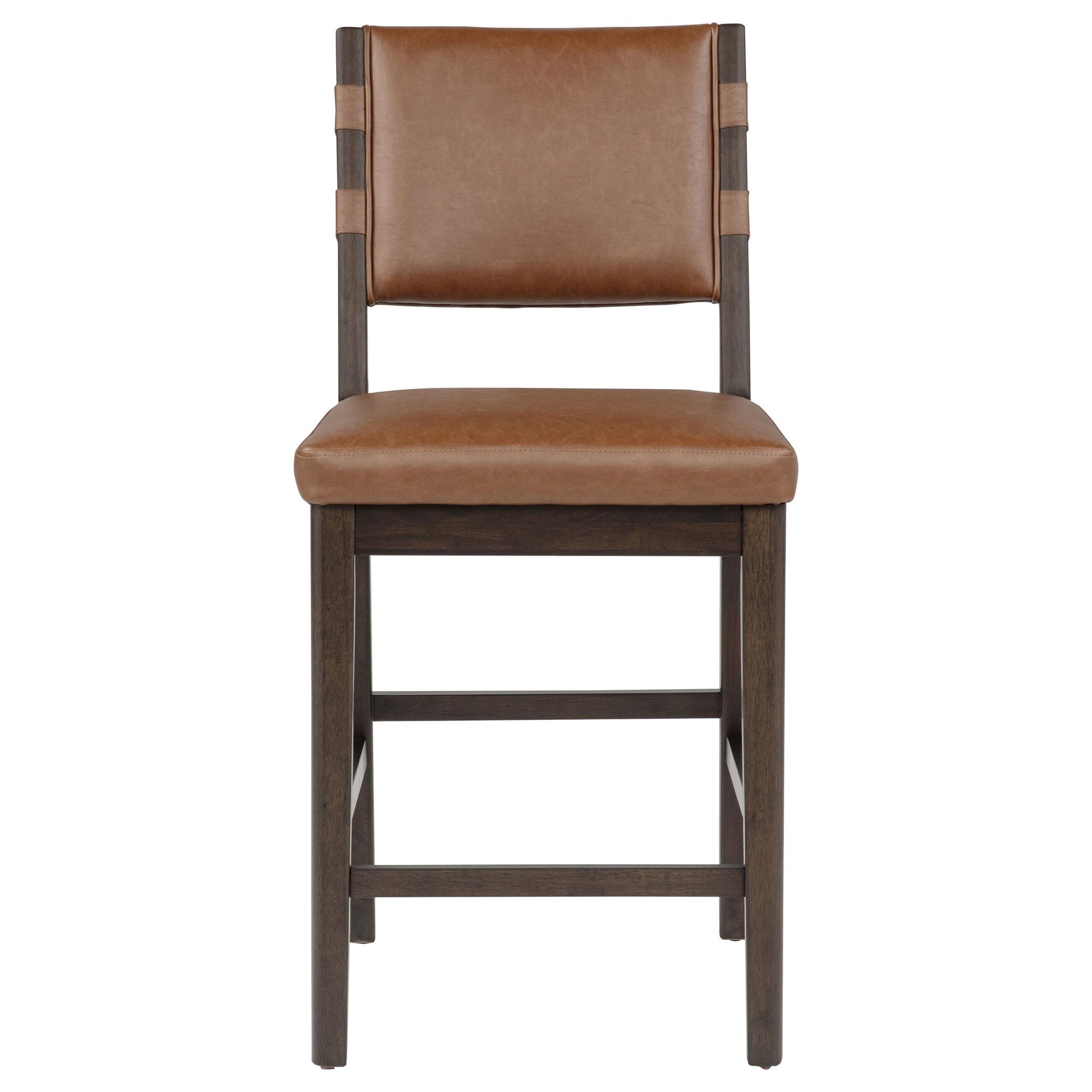  Coaster Furniture Tegan 107079 Set of 2 Faux Leather Upholstered Counter Height Chair - Cognac IMAGE 8