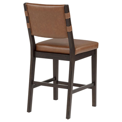  Coaster Furniture Tegan 107079 Set of 2 Faux Leather Upholstered Counter Height Chair - Cognac IMAGE 9