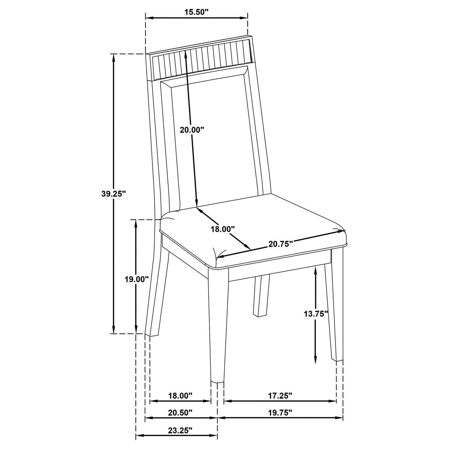  Coaster Furniture Brookmead 108233 Set of 2 Dining Side Chair - Ivory/Black IMAGE 13