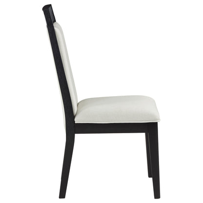  Coaster Furniture Brookmead 108233 Set of 2 Dining Side Chair - Ivory/Black IMAGE 2