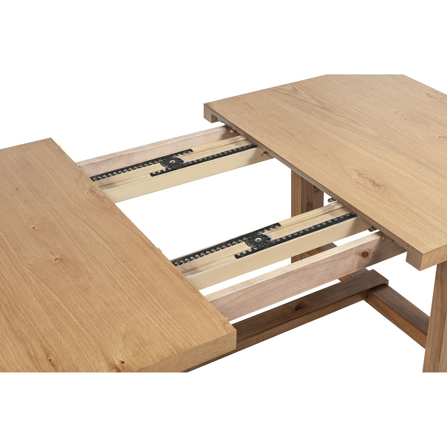  Coaster Furniture Middleton 108540 76-inch Extension Leaf Dining Table - Natural Brown IMAGE 3