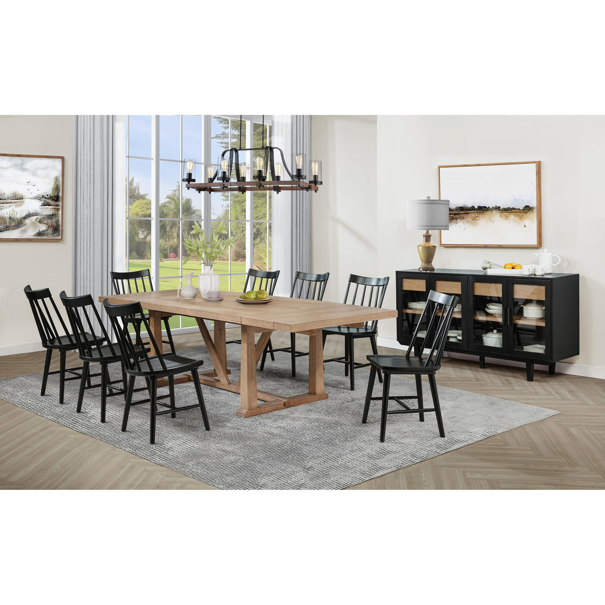  Coaster Furniture Middleton 108545BLK 4-door Sideboard Server with Dual Drawers - Black IMAGE 18