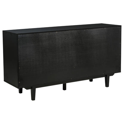  Coaster Furniture Middleton 108545BLK 4-door Sideboard Server with Dual Drawers - Black IMAGE 2
