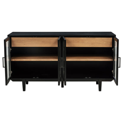 Coaster Furniture Middleton 108545BLK 4-door Sideboard Server with Dual Drawers - Black IMAGE 9