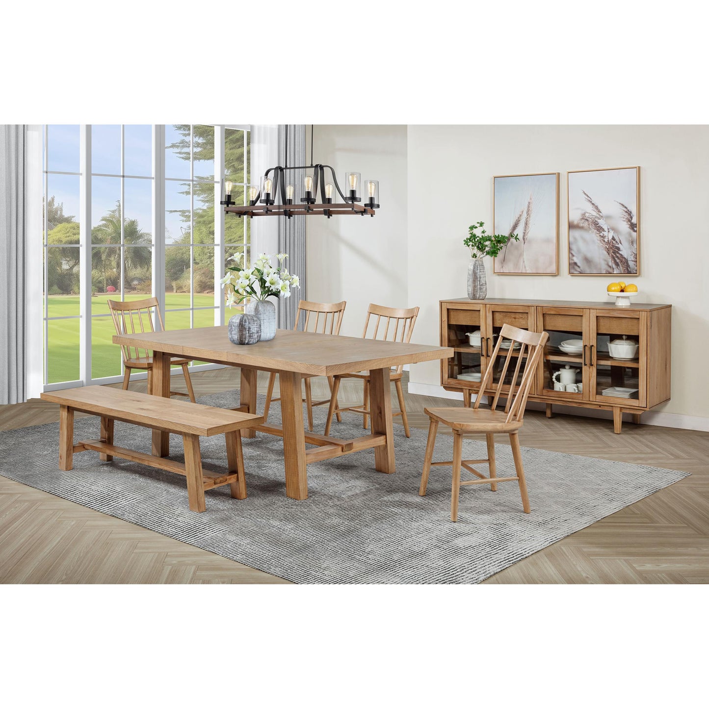  Coaster Furniture Middleton 108545NAT 4-door Sideboard Server with Dual Drawers - Natural IMAGE 13