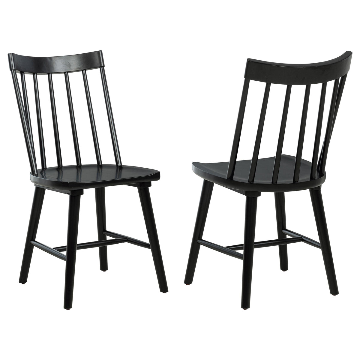  Coaster Furniture Middleton 108546BLK Set of 2 Solid Wood Dining Side Chair - Black IMAGE 1