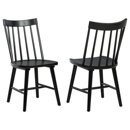  Coaster Furniture Middleton 108546BLK Set of 2 Solid Wood Dining Side Chair - Black IMAGE 1