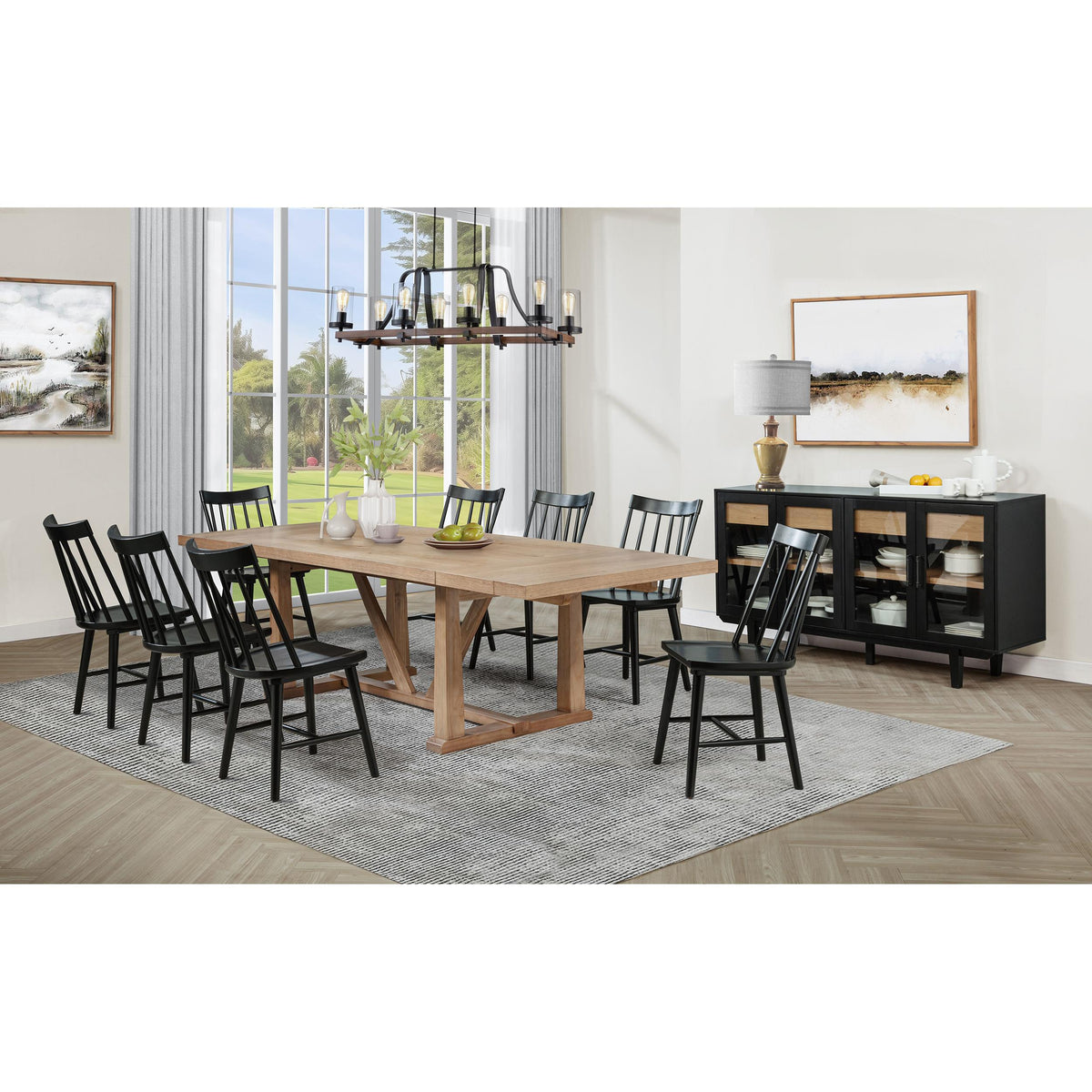  Coaster Furniture Middleton 108546BLK Set of 2 Solid Wood Dining Side Chair - Black IMAGE 14