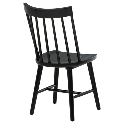  Coaster Furniture Middleton 108546BLK Set of 2 Solid Wood Dining Side Chair - Black IMAGE 2