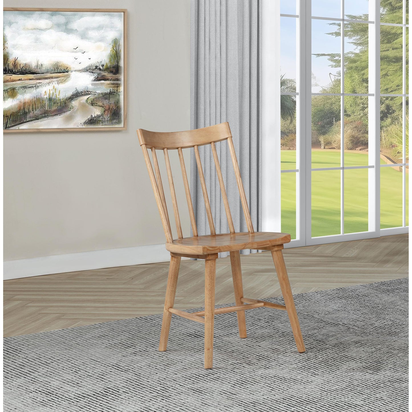  Coaster Furniture Middleton 108546NAT Set of 2 Solid Wood Dining Side Chair - Brown IMAGE 4