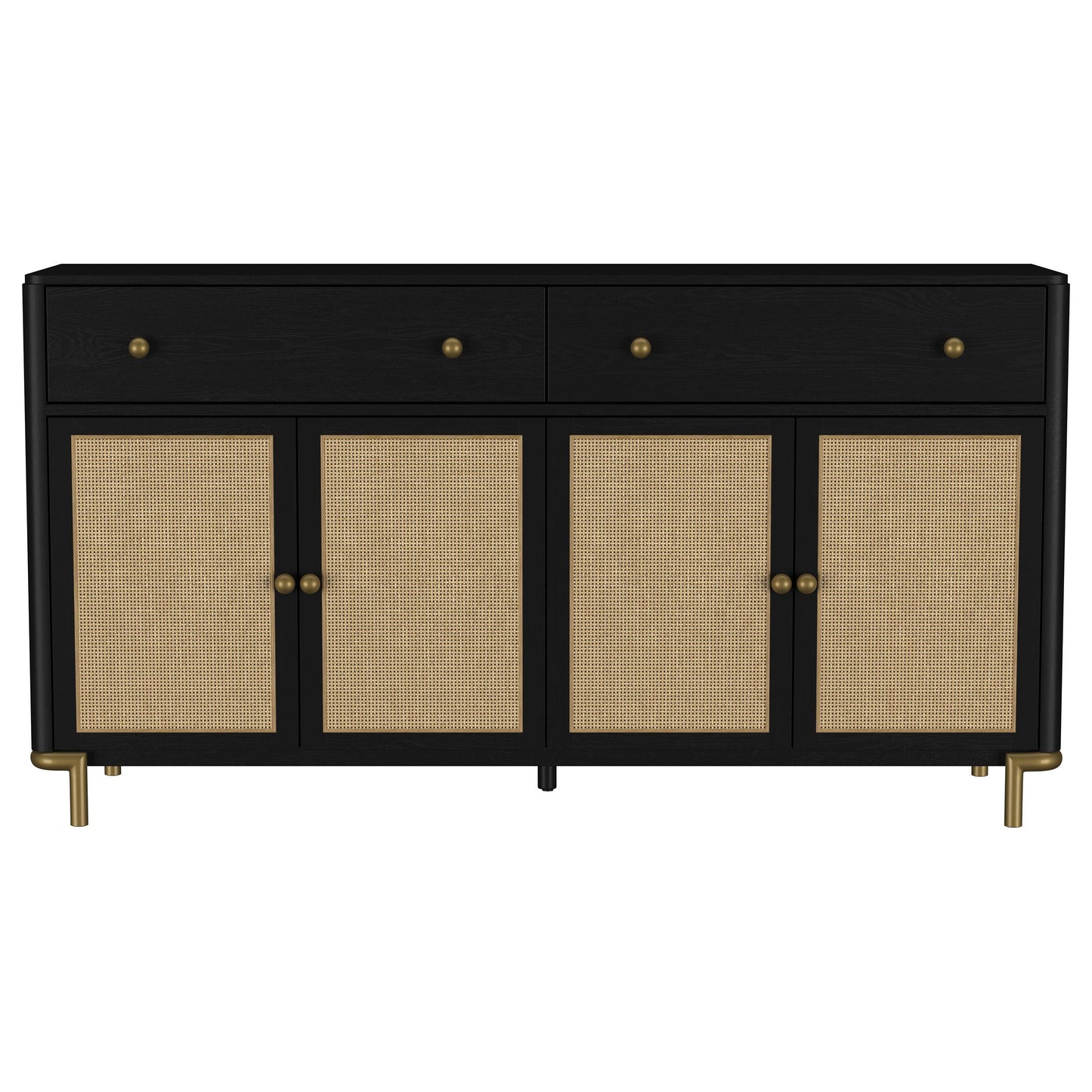  Coaster Furniture Arini 108935BLK 2-drawer Cane Door Dining Sideboard Server - Black IMAGE 11