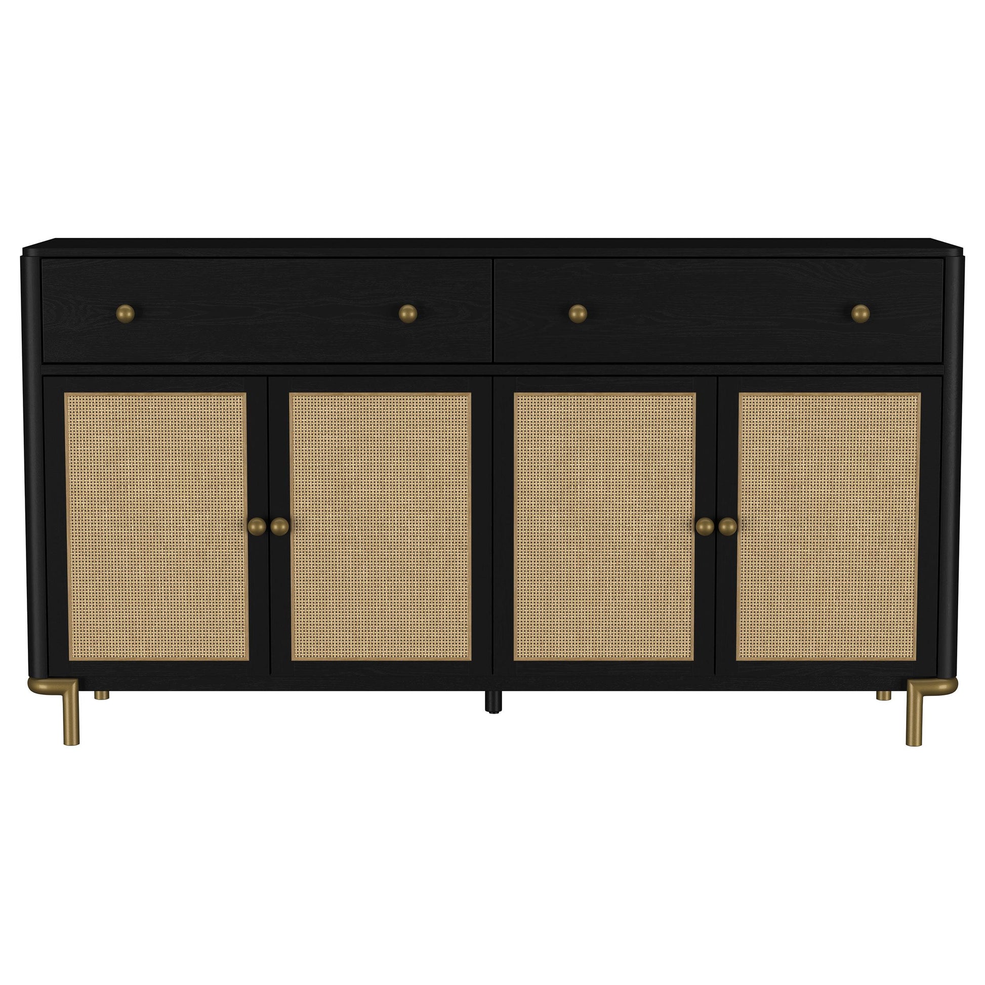  Coaster Furniture Arini 108935BLK 2-drawer Cane Door Dining Sideboard Server - Black IMAGE 11