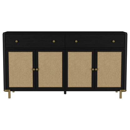  Coaster Furniture Arini 108935BLK 2-drawer Cane Door Dining Sideboard Server - Black IMAGE 11