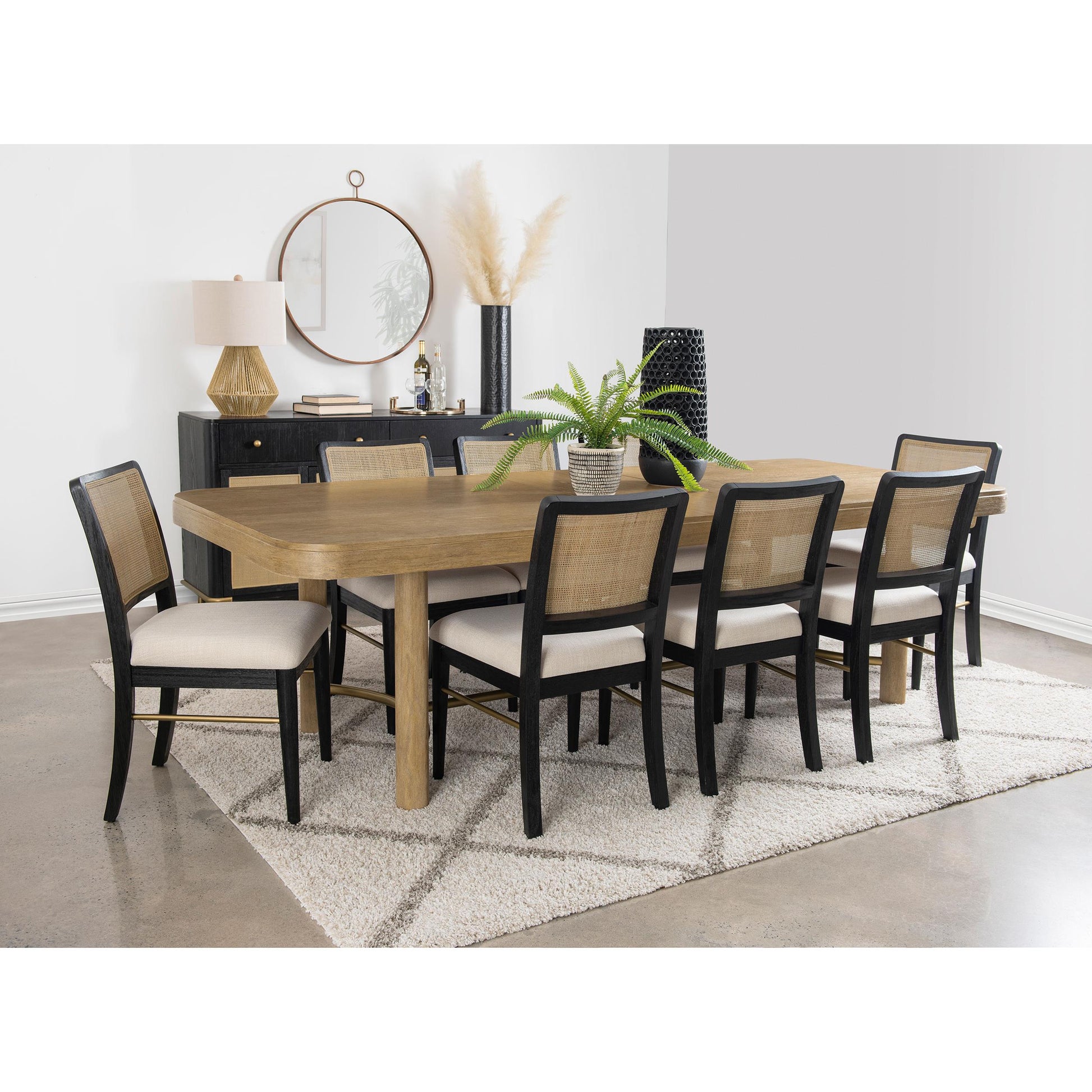  Coaster Furniture Arini 108935BLK 2-drawer Cane Door Dining Sideboard Server - Black IMAGE 15