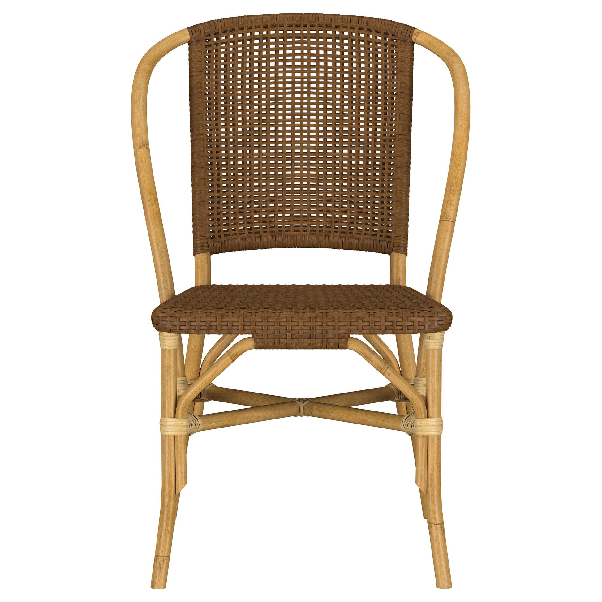  Coaster Furniture Lexley 109122 Set of 2 Woven Rattan Dining Side Chair - Brown IMAGE 1