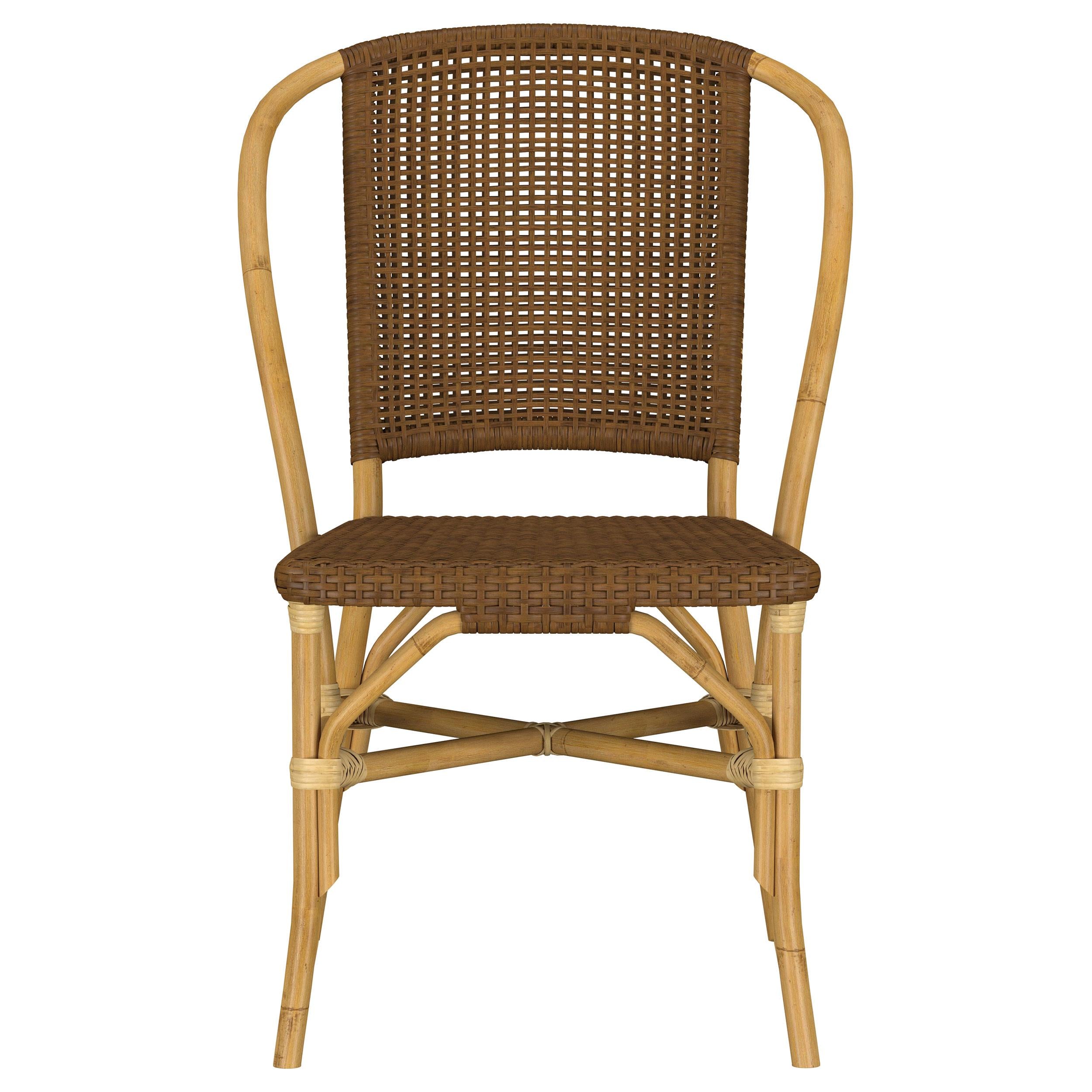 Coaster Furniture Lexley 109122 Set of 2 Woven Rattan Dining Side Chair - Brown IMAGE 1