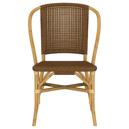  Coaster Furniture Lexley 109122 Set of 2 Woven Rattan Dining Side Chair - Brown IMAGE 1