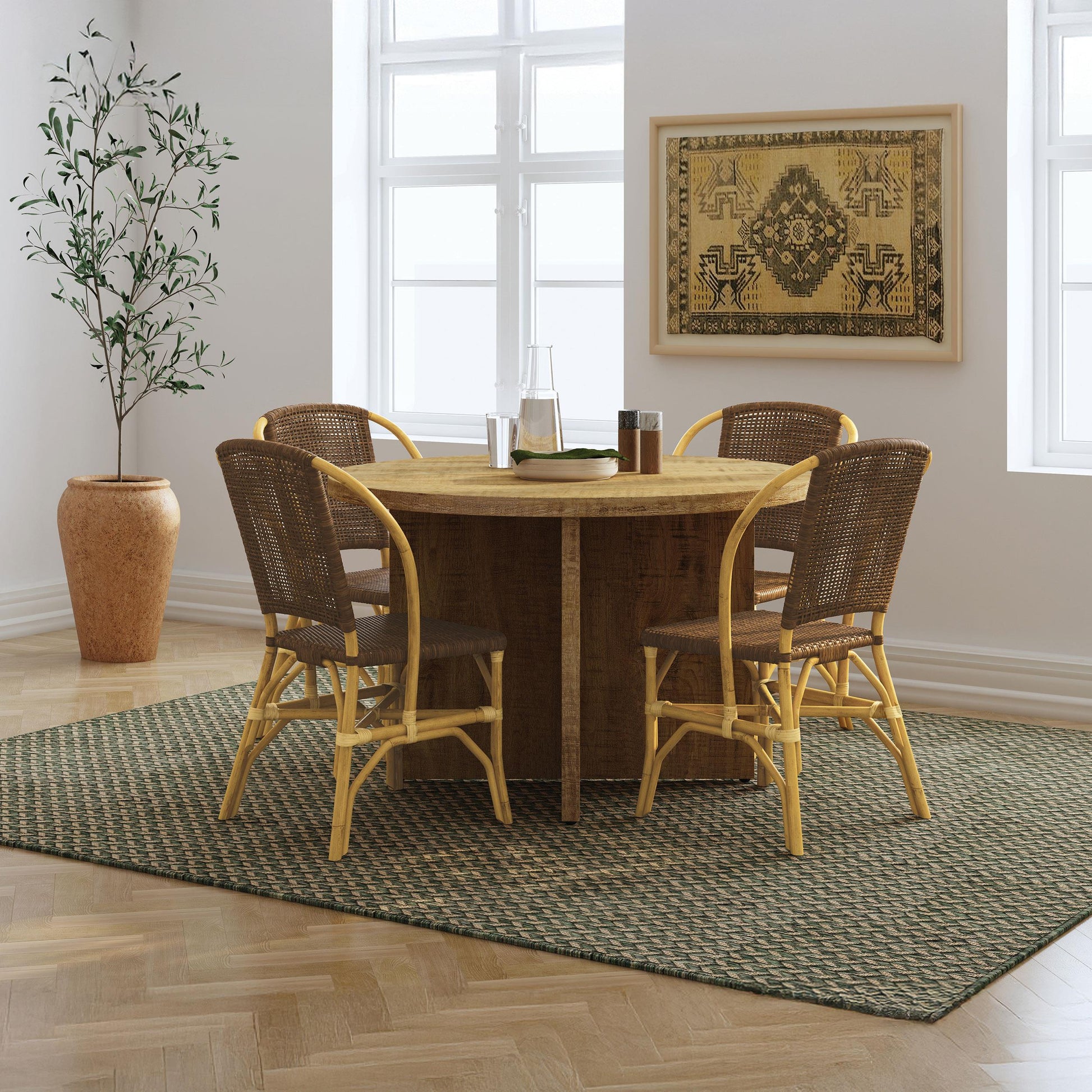  Coaster Furniture Lexley 109122 Set of 2 Woven Rattan Dining Side Chair - Brown IMAGE 11