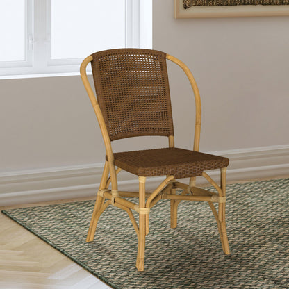  Coaster Furniture Lexley 109122 Set of 2 Woven Rattan Dining Side Chair - Brown IMAGE 6