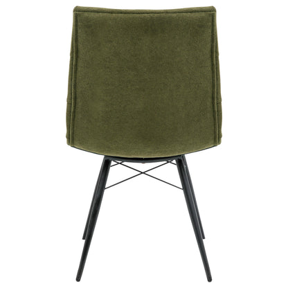  Coaster Furniture Aiken 110332FRT Set of 4 Fabric Upholstered Dining Side Chair - Saddle Forest Green IMAGE 10