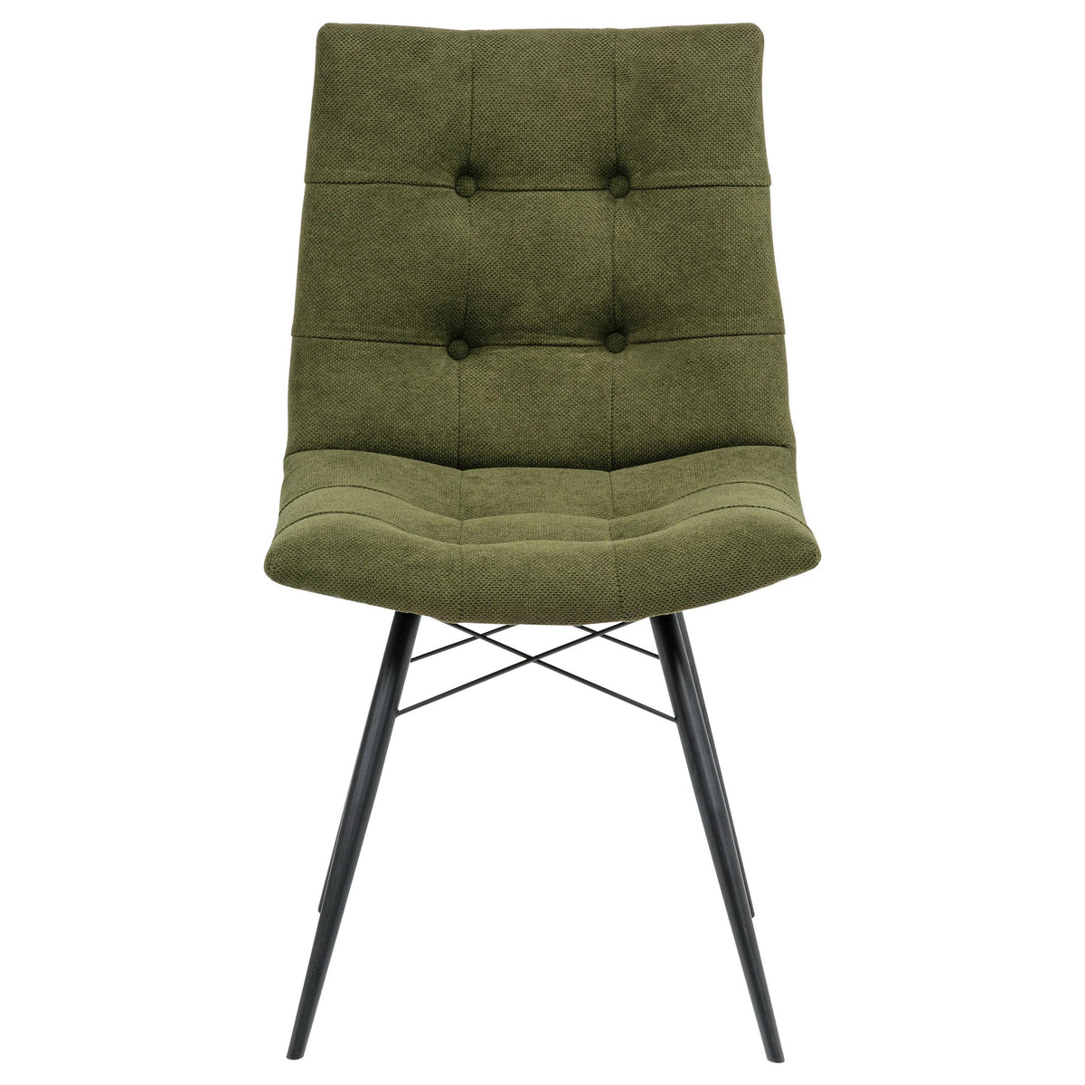  Coaster Furniture Aiken 110332FRT Set of 4 Fabric Upholstered Dining Side Chair - Saddle Forest Green IMAGE 11