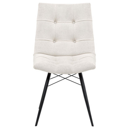  Coaster Furniture Aiken 110332STN Set of 4 Fabric Upholstered Dining Side Chair - Saddle Stone White IMAGE 10
