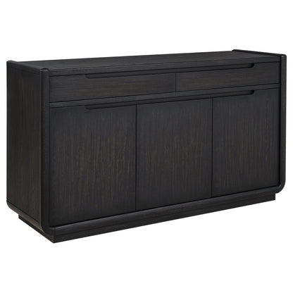  Coaster Furniture Leandro 115395 2-drawer Dining Sideboard Server - Burnished Black IMAGE 1