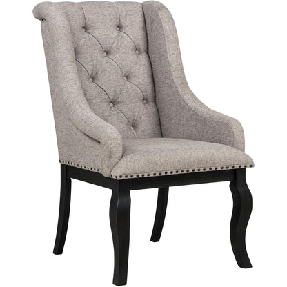 Coaster Furniture Phelps 121233 Set of 2 Upholstered Dining Arm Chair - Tan Distressed Noir IMAGE 3