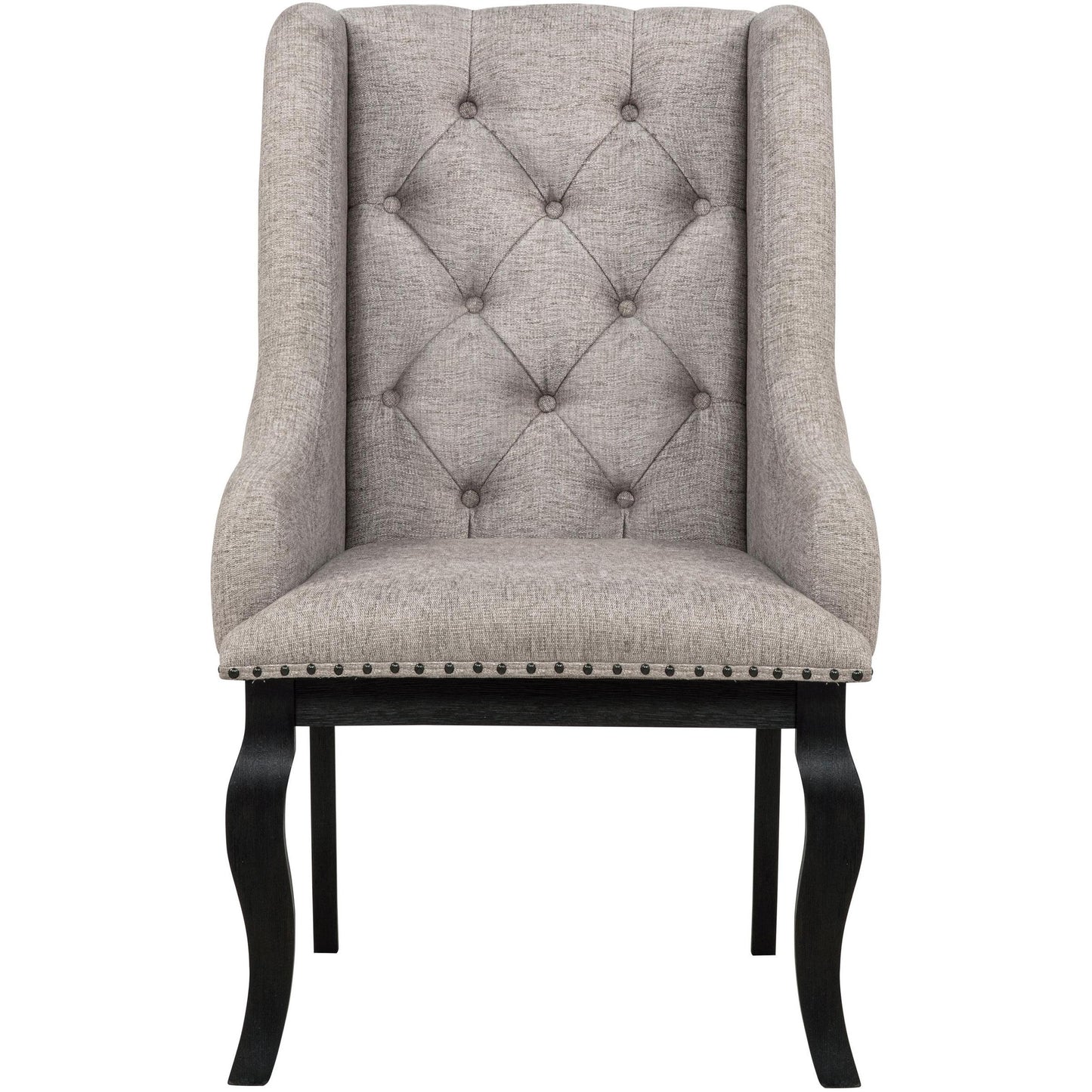  Coaster Furniture Phelps 121233 Set of 2 Upholstered Dining Arm Chair - Tan Distressed Noir IMAGE 4