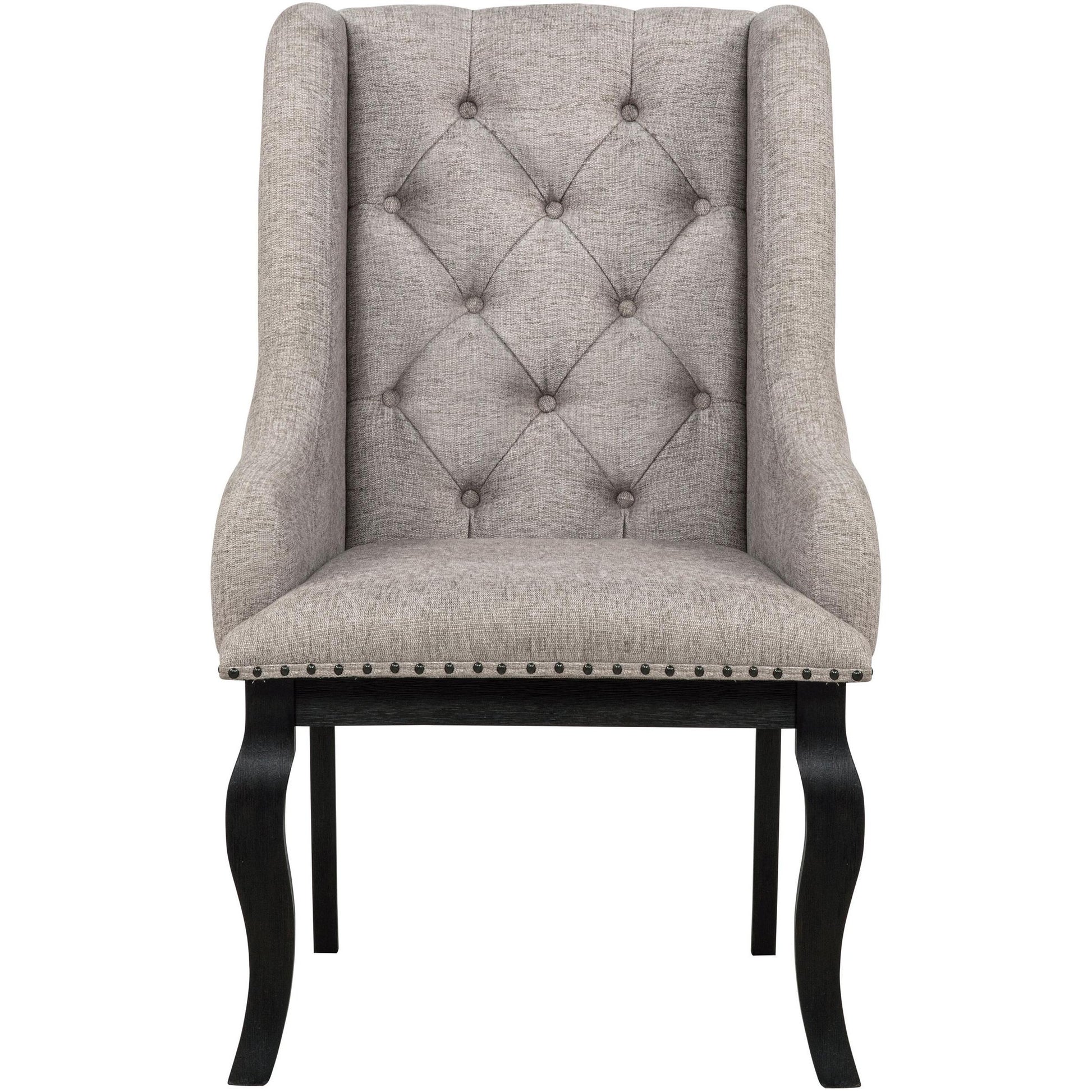  Coaster Furniture Phelps 121233 Set of 2 Upholstered Dining Arm Chair - Tan Distressed Noir IMAGE 4