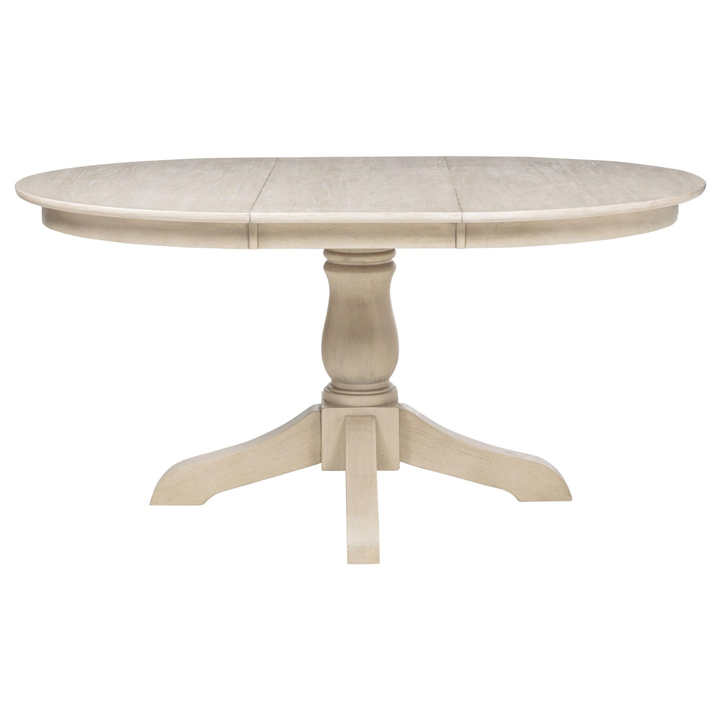  Coaster Furniture Orrison 121261 Oval 62-inch Wood Extension Leaf Dining Table - Linen IMAGE 1