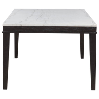  Coaster Furniture Averill 121291 72-inch Rectangular White Marble Top Dining Table - Coffee Bean IMAGE 11