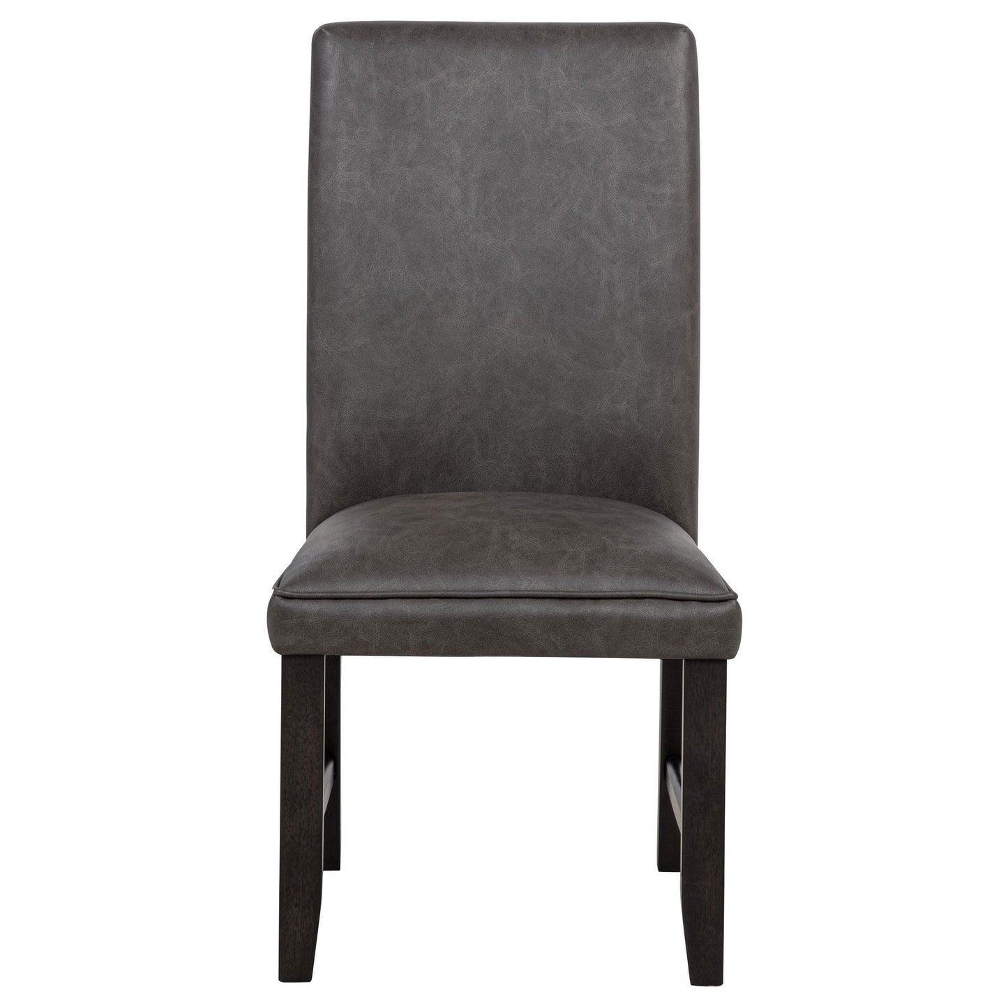  Coaster Furniture Averill 121292GRY Set of 2 Faux Leather Upholstered Dining Side Chair - Dark Grey IMAGE 10