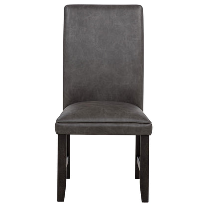  Coaster Furniture Averill 121292GRY Set of 2 Faux Leather Upholstered Dining Side Chair - Dark Grey IMAGE 10