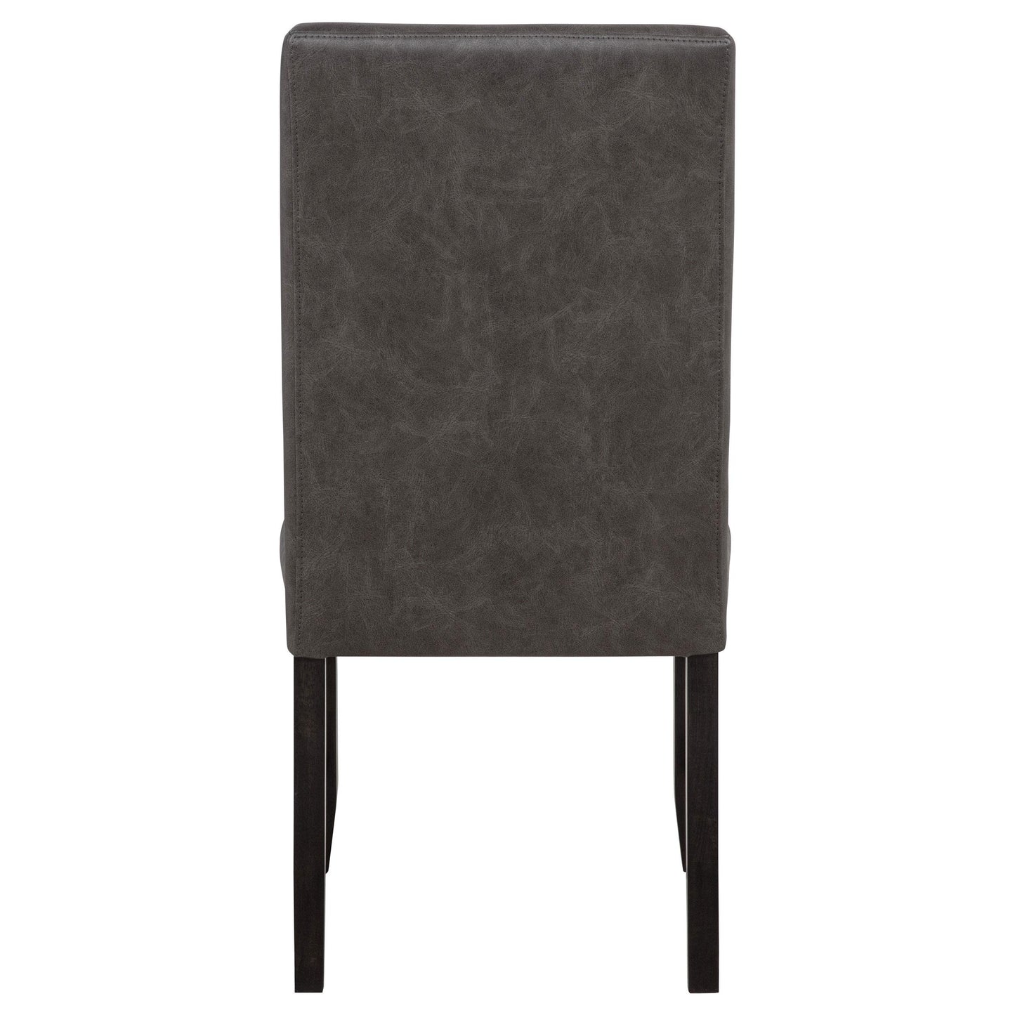  Coaster Furniture Averill 121292GRY Set of 2 Faux Leather Upholstered Dining Side Chair - Dark Grey IMAGE 8