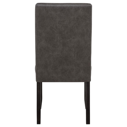  Coaster Furniture Averill 121292GRY Set of 2 Faux Leather Upholstered Dining Side Chair - Dark Grey IMAGE 8