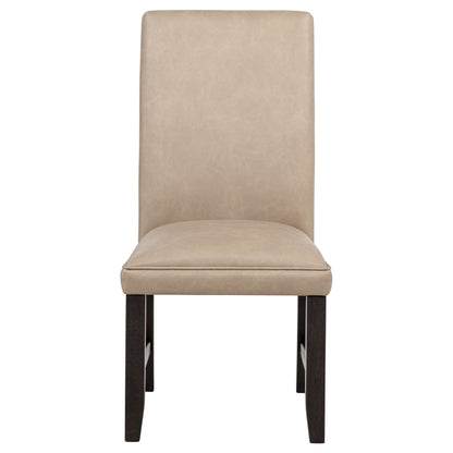  Coaster Furniture Averill 121292TAN Set of 2 Faux Leather Upholstered Dining Side Chair - Tan IMAGE 9