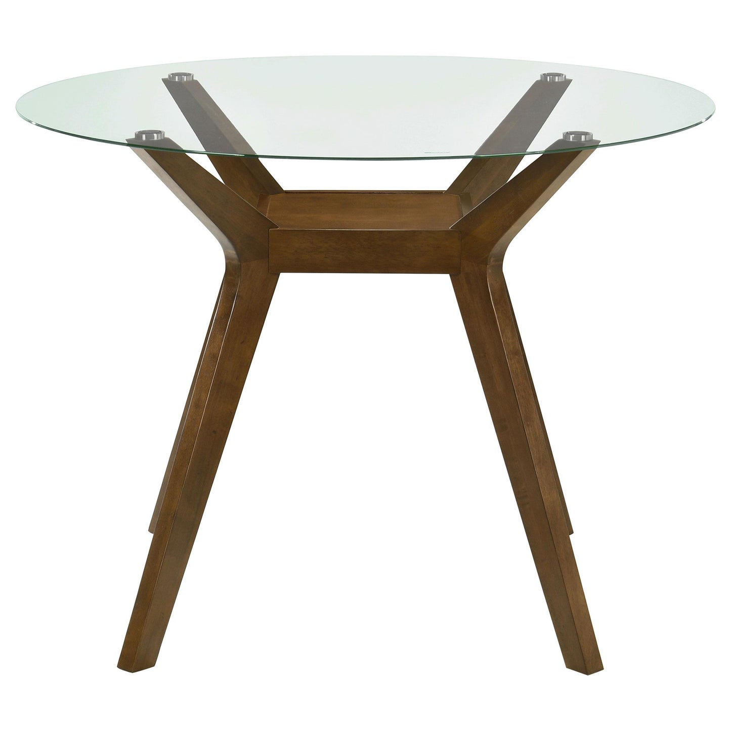 Coaster Furniture Paxton 122178BG Round 48-inch Glass Top Counter Height Dining Table - Brown IMAGE 1