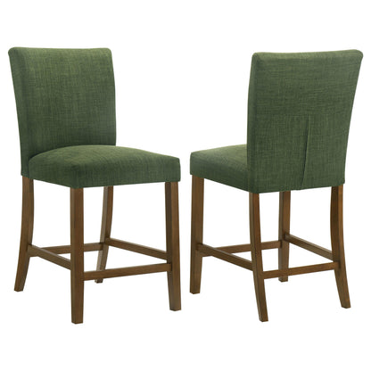  Coaster Furniture Paxton 122179GRN Set of 2 Upholstered Counter Height Dining Chair - Green IMAGE 1