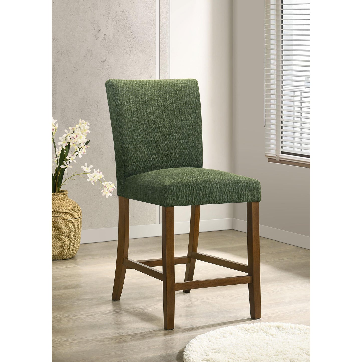  Coaster Furniture Paxton 122179GRN Set of 2 Upholstered Counter Height Dining Chair - Green IMAGE 6