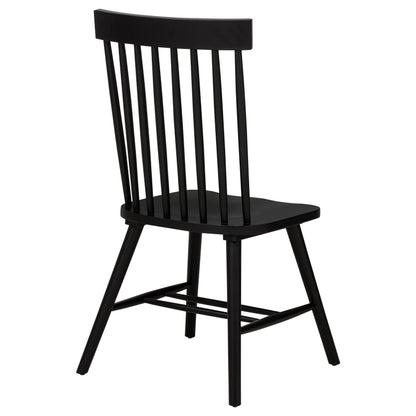  Coaster Furniture Andrews 122502BLK Set of 2 Windsor Spindle Back Dining Side Chair - Black IMAGE 1