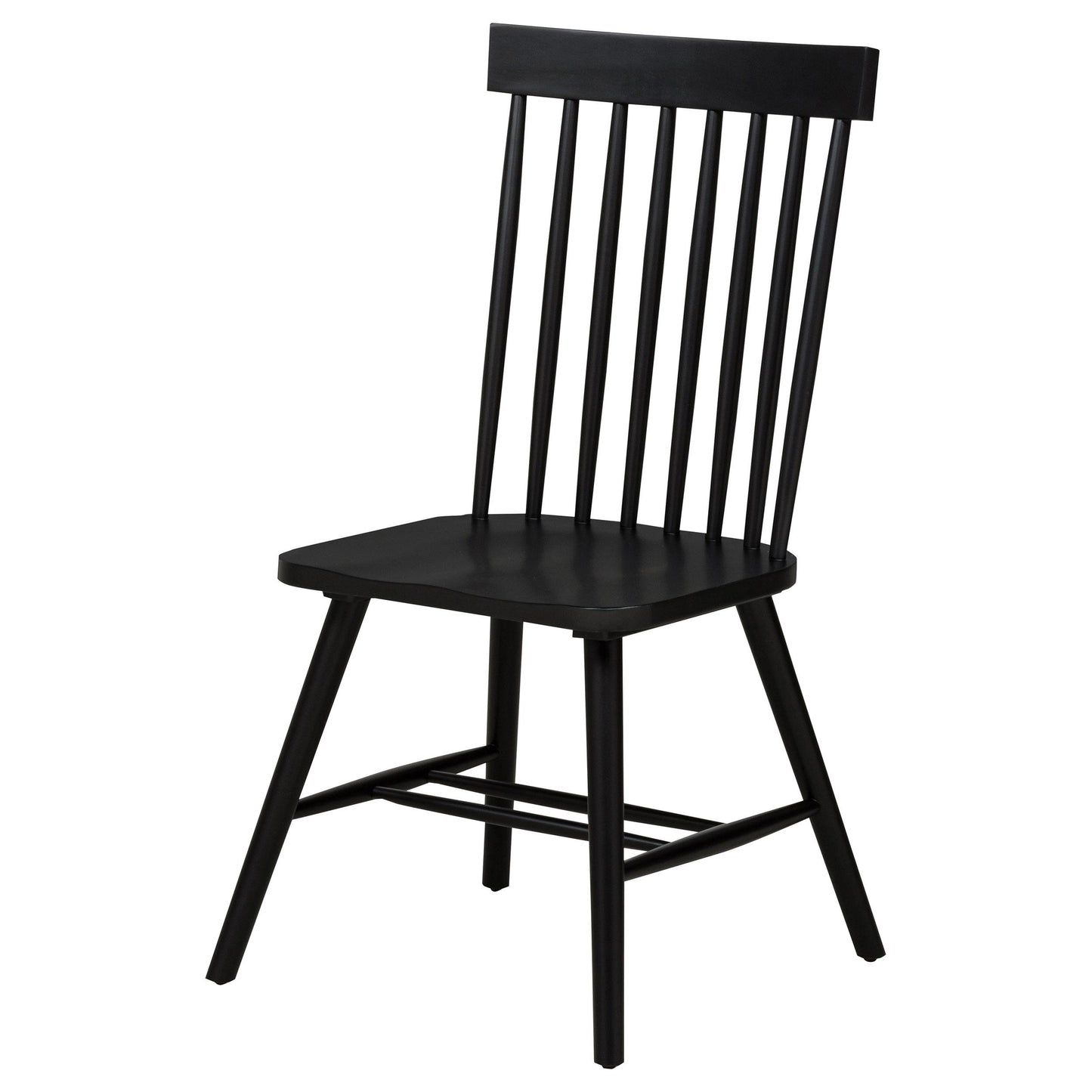  Coaster Furniture Andrews 122502BLK Set of 2 Windsor Spindle Back Dining Side Chair - Black IMAGE 3