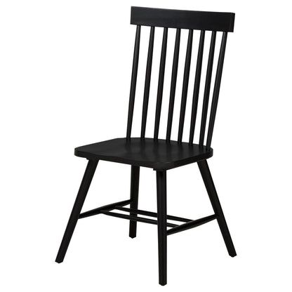  Coaster Furniture Andrews 122502BLK Set of 2 Windsor Spindle Back Dining Side Chair - Black IMAGE 3