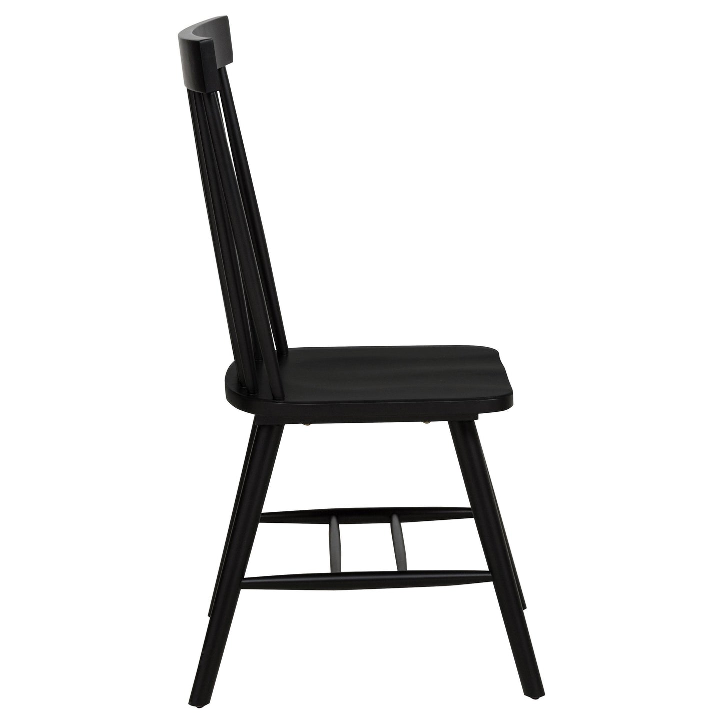  Coaster Furniture Andrews 122502BLK Set of 2 Windsor Spindle Back Dining Side Chair - Black IMAGE 4