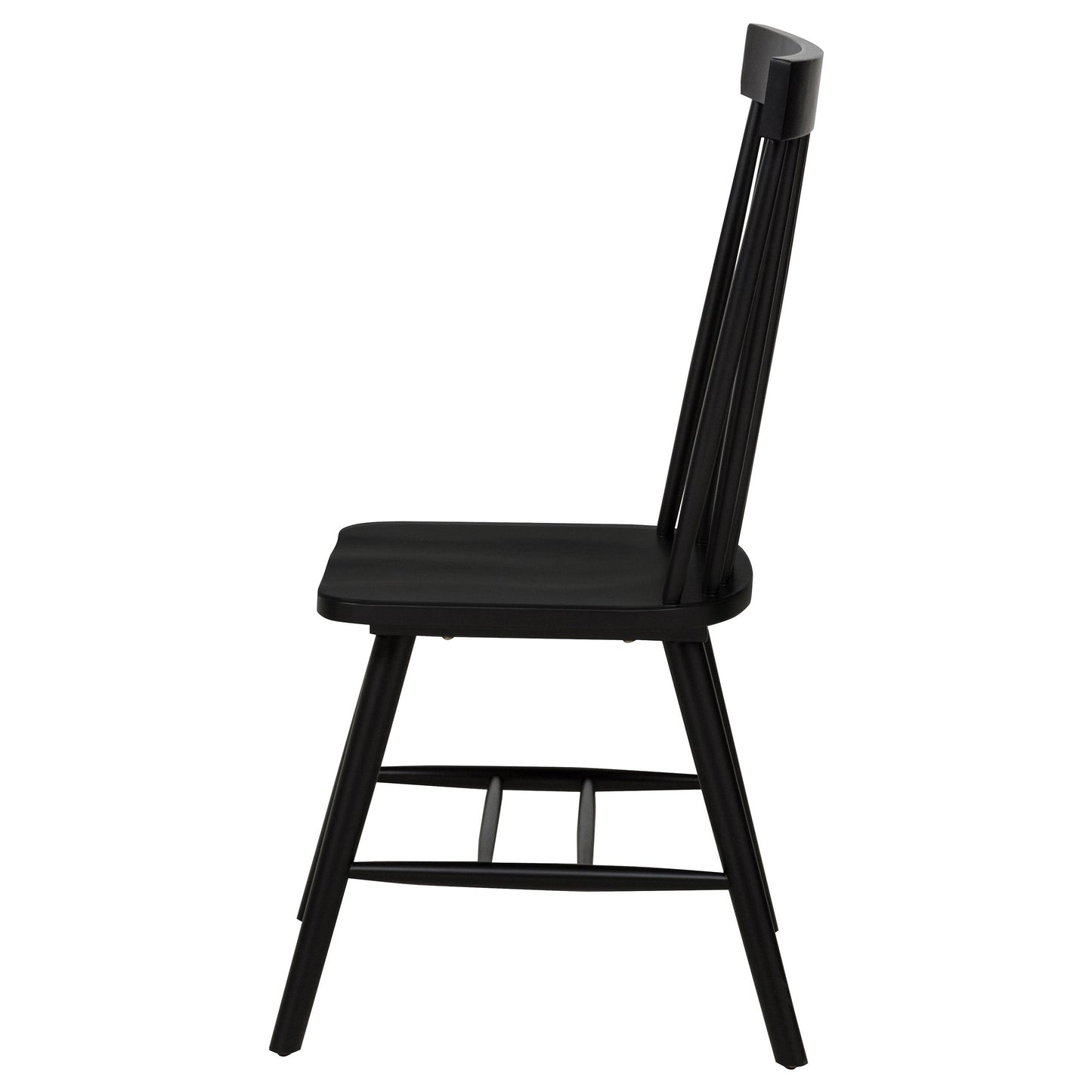  Coaster Furniture Andrews 122502BLK Set of 2 Windsor Spindle Back Dining Side Chair - Black IMAGE 5