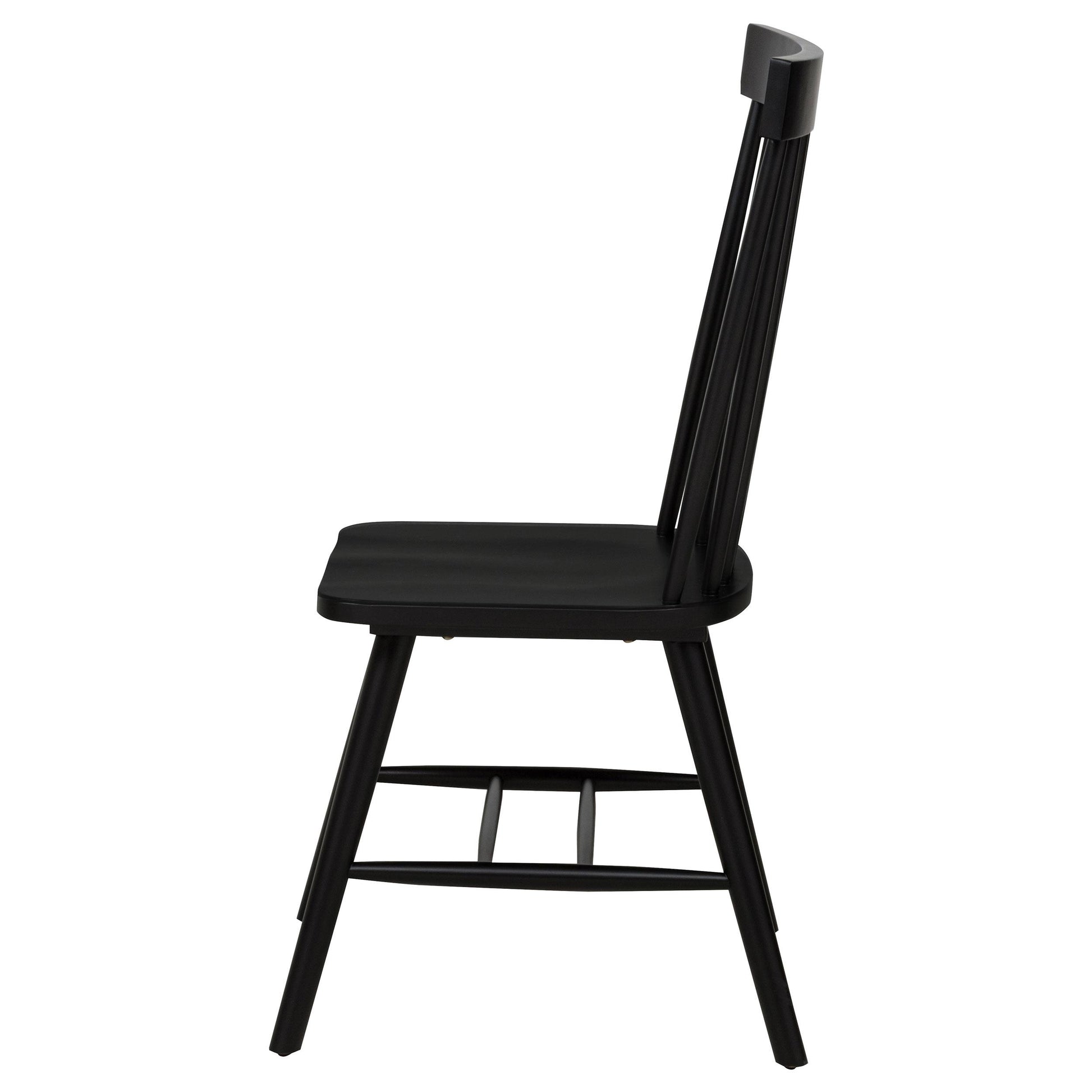  Coaster Furniture Andrews 122502BLK Set of 2 Windsor Spindle Back Dining Side Chair - Black IMAGE 5