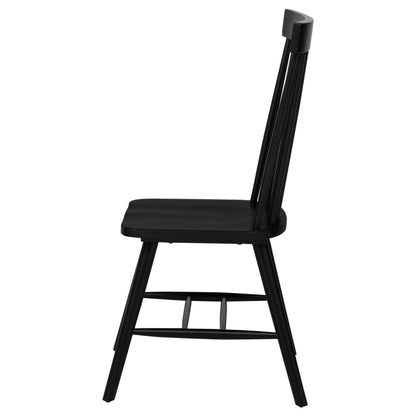  Coaster Furniture Andrews 122502BLK Set of 2 Windsor Spindle Back Dining Side Chair - Black IMAGE 5