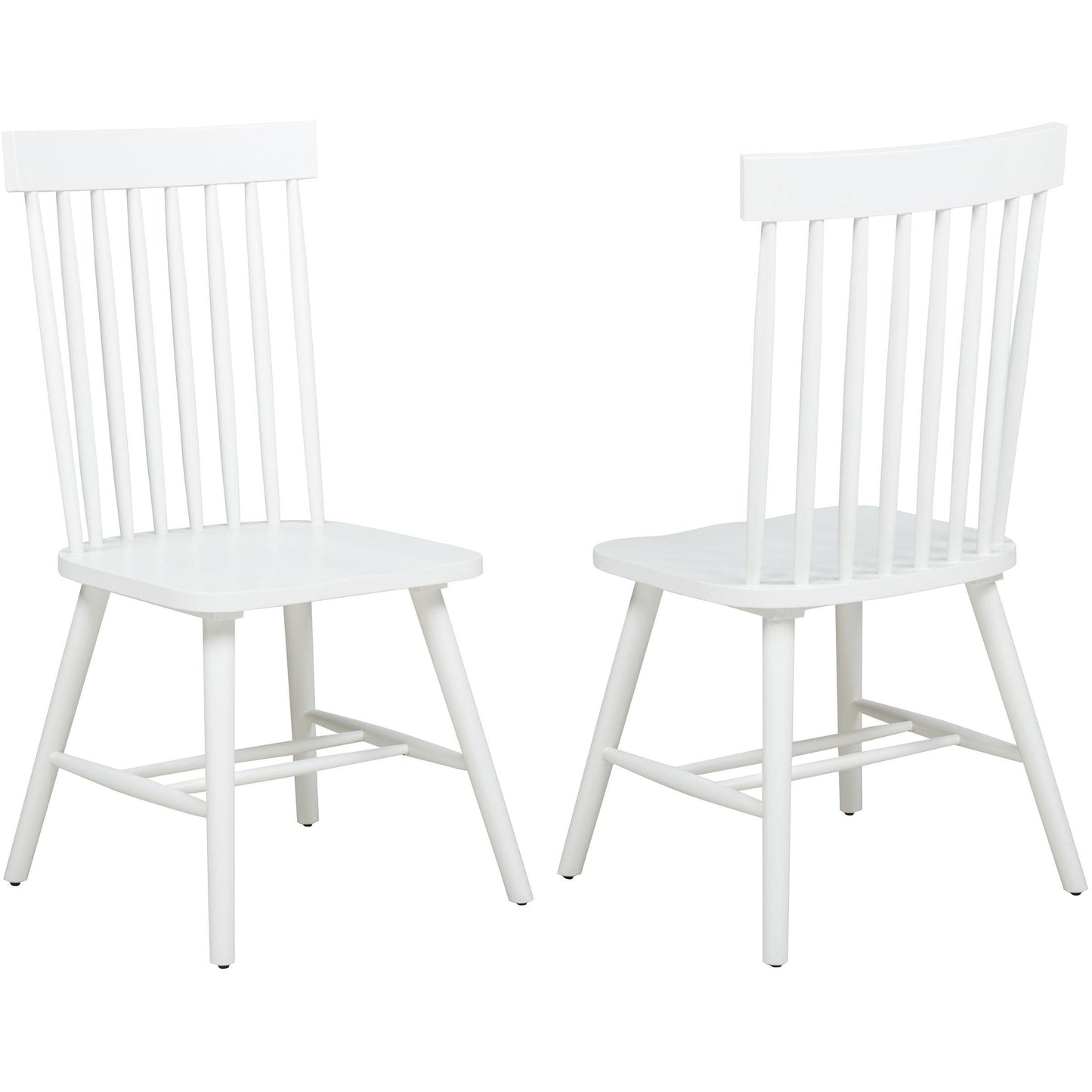  Coaster Furniture Andrews 122502WHT Set of 2 Windsor Spindle Back Dining Side Chair - White IMAGE 1