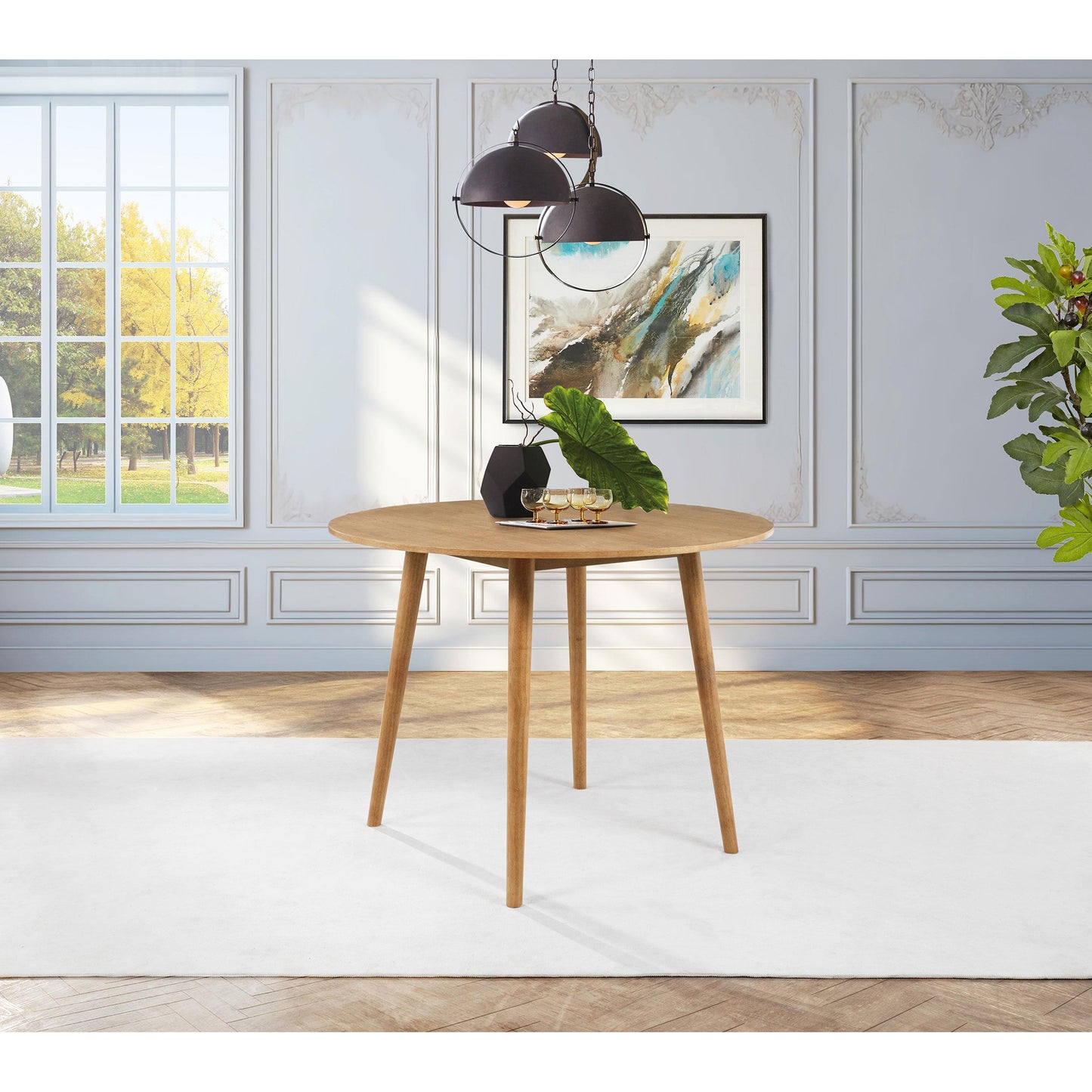  Coaster Furniture Andrews 122508 48-inch Round Counter Height Dining Table - Light Ash IMAGE 4