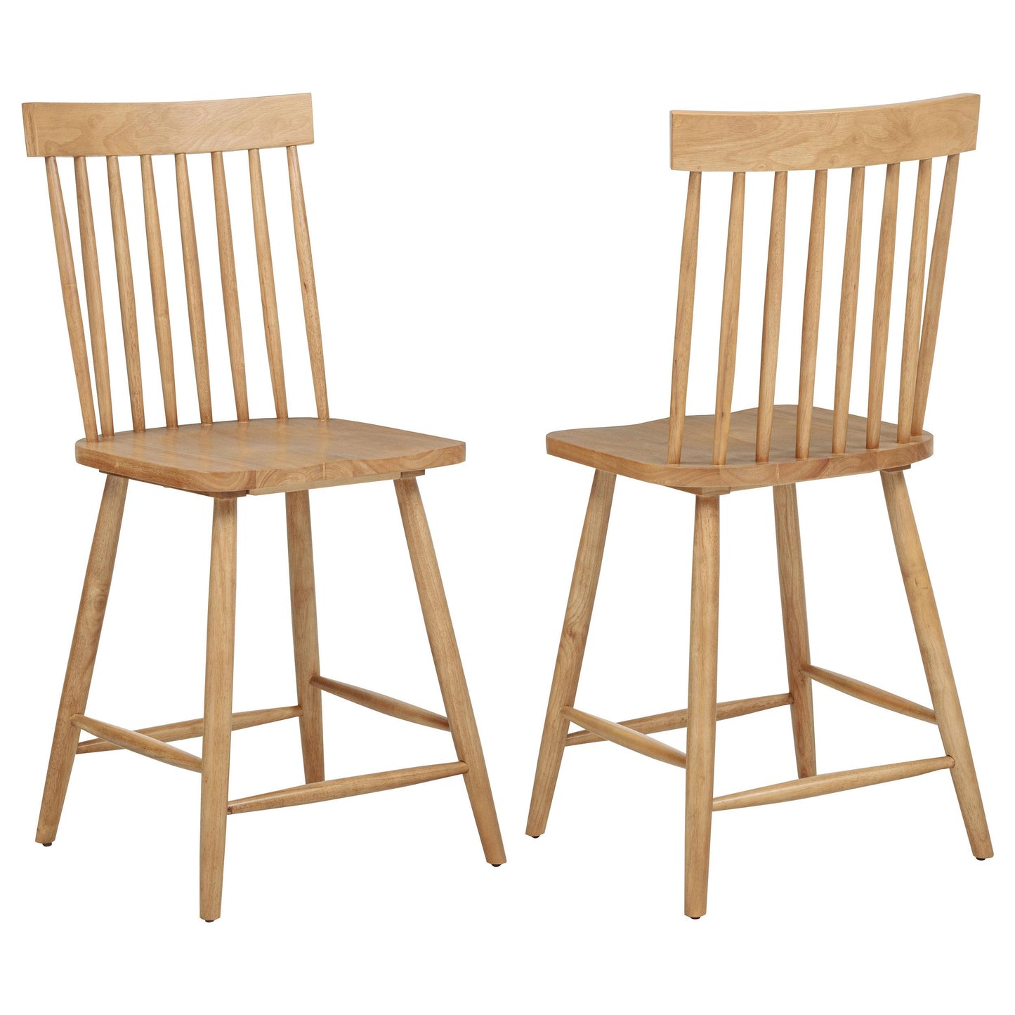  Coaster Furniture Andrews 122509 Set of 2 Windsor Counter Height Dining Side Chair - Light Ash IMAGE 2